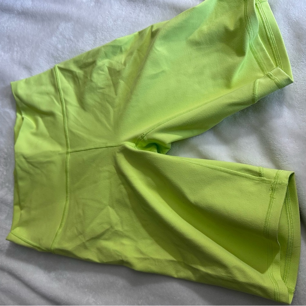 Fabletics Green Bike Shorts Stretchy Performance Wear